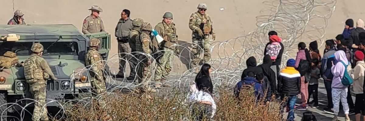 Scene of militarism from the US/Mexico border (photo provided by the author)
